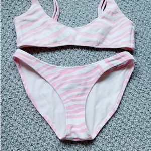 Triangl bikini pink zebra print